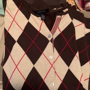 Argyle brown sweater